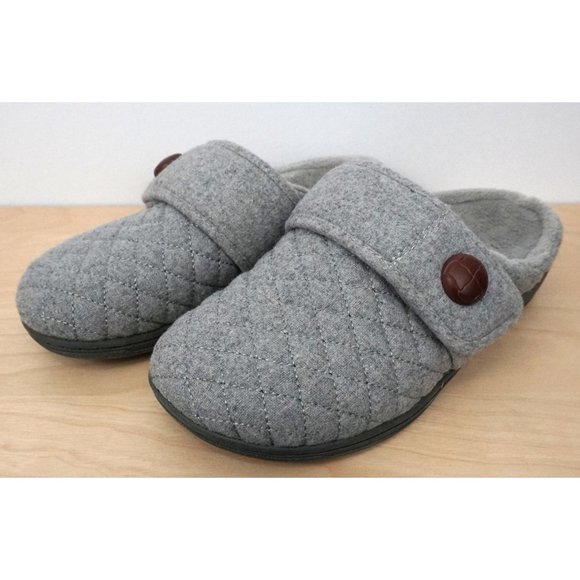 VIONIC Carlin Quilted Orthotic Arch Support Gray Slippers Size 6 - Picture 4 of 9